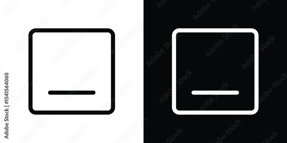 Aufkleber window minimize icon design. simple stroke line vector icon set
