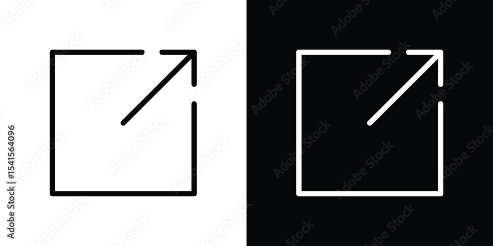 Aufkleber window maximize icon design. simple stroke line vector icon set