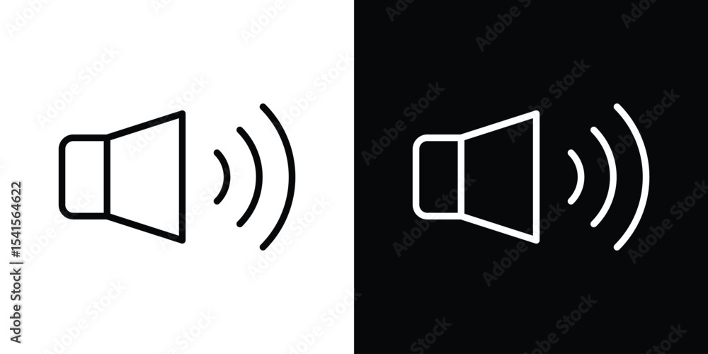 Poster volume icon design. simple stroke line vector icon set