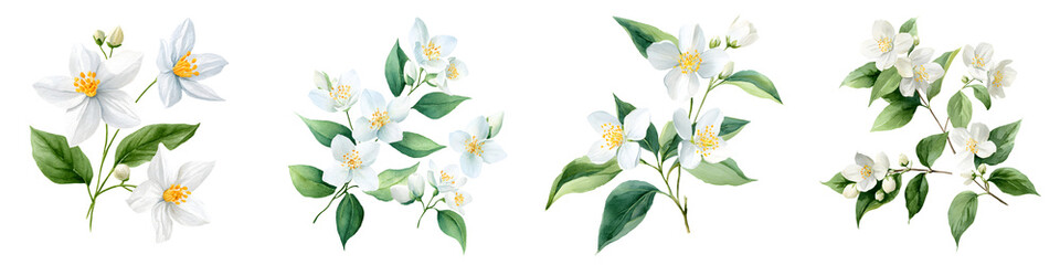 Obraz premium Delicate white flowers in a natural setting