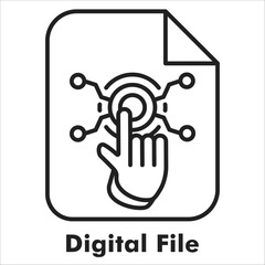 Digital File Outline Icon