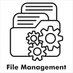 File Management Outline Icon