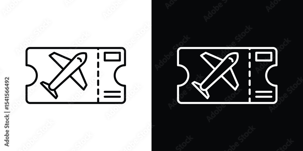 Aufkleber ticket icon design. simple stroke line vector icon set