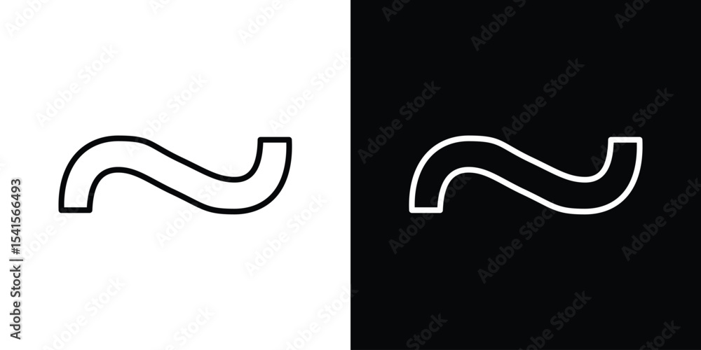 Aufkleber tilde icon design. simple stroke line vector icon set