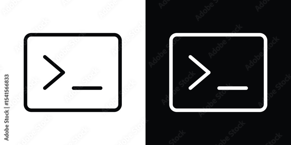Aufkleber terminal icon design. simple stroke line vector icon set