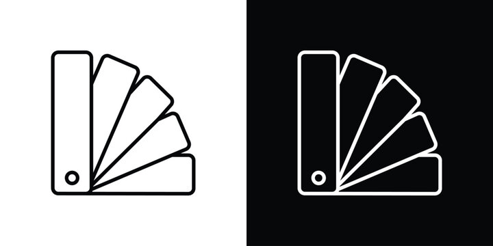 Swatchbook icon design. simple stroke line vector icon set