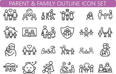 family icons set
