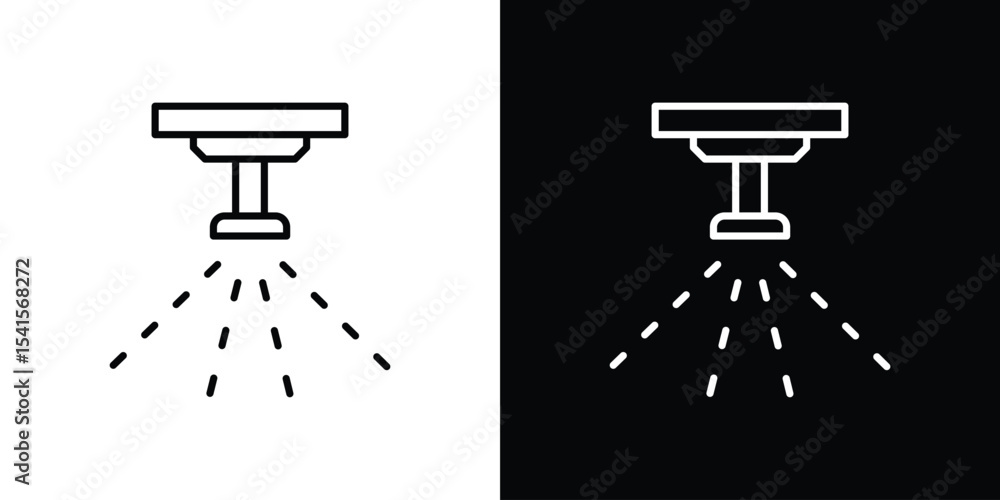 Poster sprinkler icon design. simple stroke line vector icon set