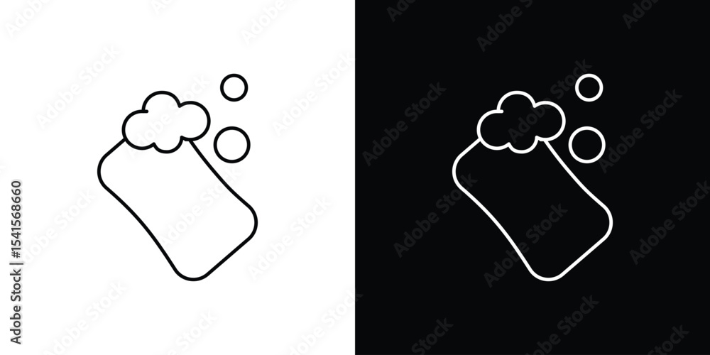 Poster soap icon design. simple stroke line vector icon set