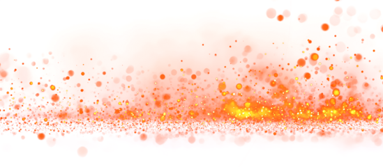 Flame effect PNG. Fire sparks on transparent background. Burning red hot sparks realistic fire flames. Flying up sparks, burning fire particles with smoke texture. Realistic flame effect.