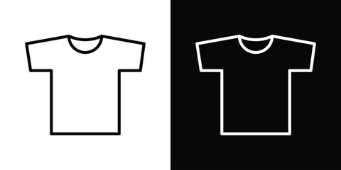 Naklejka premium Shirt icon design. simple stroke line vector icon set