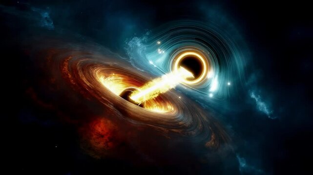 A black hole in the middle of a black hole with two black holes in it