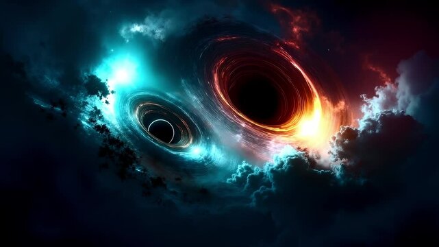 A black hole in the sky with two black holes in it