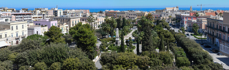 Drone view at Biscelie on Apulia in Italy