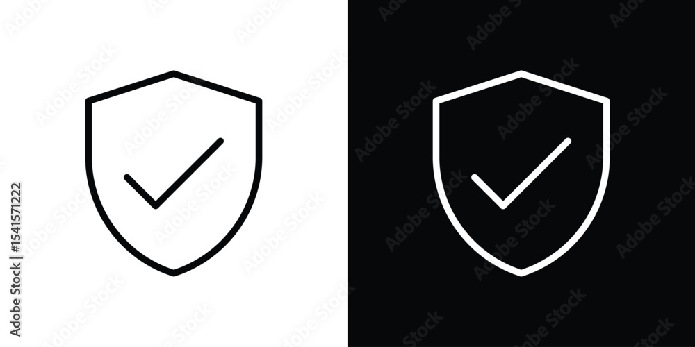 Poster safe icon design. simple stroke line vector icon set