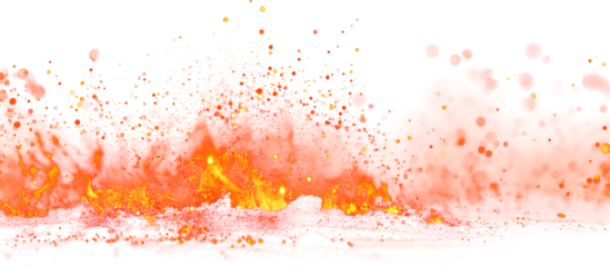 Flame effect PNG. Fire sparks on transparent background. Burning red hot sparks realistic fire flames. Flying up sparks, burning fire particles with smoke texture. Realistic flame effect.