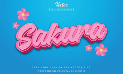 sakura editable text effect