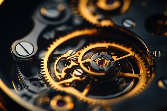 Intricate inner workings of a luxury watch showcasing gears and craftsmanship
