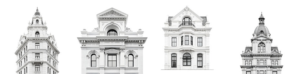 Obraz premium Ornate historic buildings with distinctive architectural features and landmarks