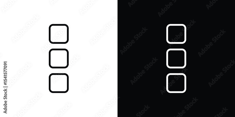 Poster menu dots icon design. simple stroke line vector icon set