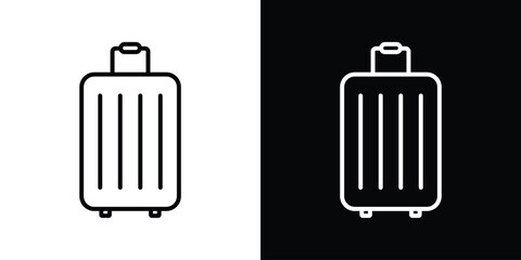 Luggage icon design. simple stroke line vector icon set