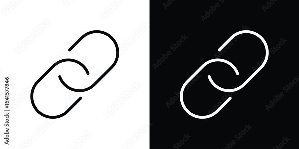 Poster link icon design. simple stroke line vector icon set