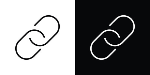 Link icon design. simple stroke line vector icon set