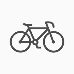 Fototapeta premium Modern Black Bicycle Vector Icon Set for Sports and Outdoor Design Projects