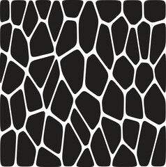 Modern Organic Cell Structure Pattern – Black Geometric Grid