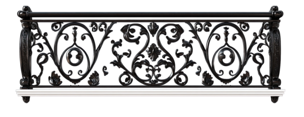 Ornate black metal railing (1)