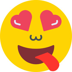 Heart Eyes Vector Icon Design