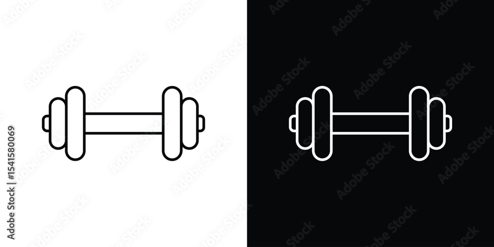 Poster gym icon design. simple stroke line vector icon set