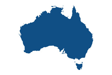 Australia Map Silhouette Vector Icon for Travel Design, Geography Illustration, and Cultural Art 