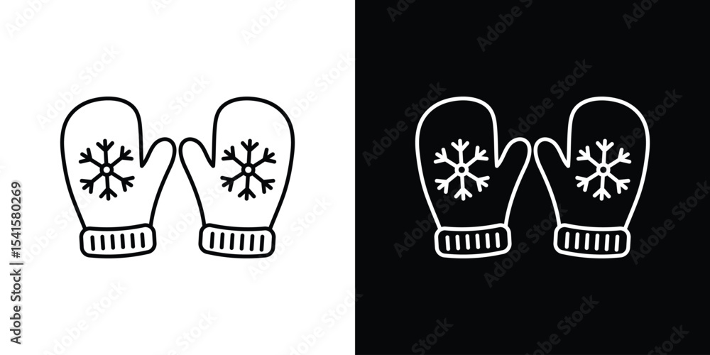 Poster gloves icon design. simple stroke line vector icon set