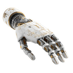 Detailed close-up view of a mechanical hand.