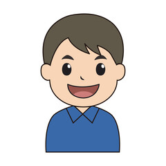 作業服を着た男性のシンプルなイラスト