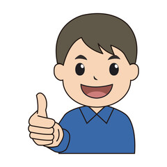 作業服を着た男性のシンプルなイラスト