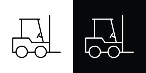 Forklift icon design. simple stroke line vector icon set © Warpiya
