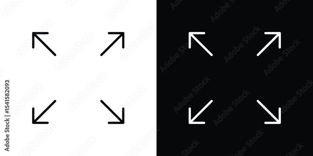 Poster expand icon design. simple stroke line vector icon set