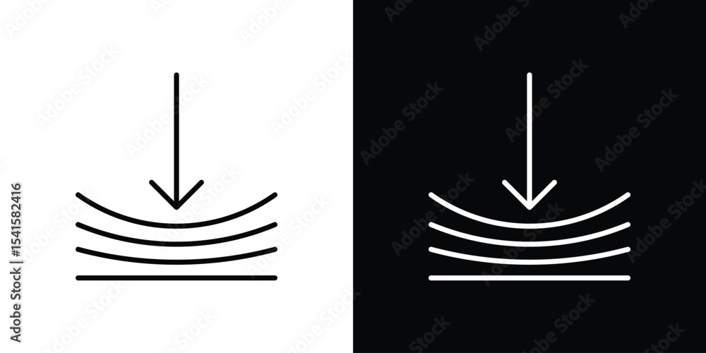Poster elastic icon design. simple stroke line vector icon set