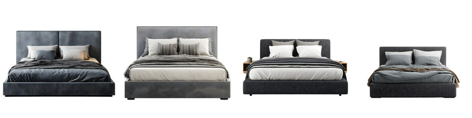 Obraz premium A collection of contemporary luxurious bedroom furniture designs