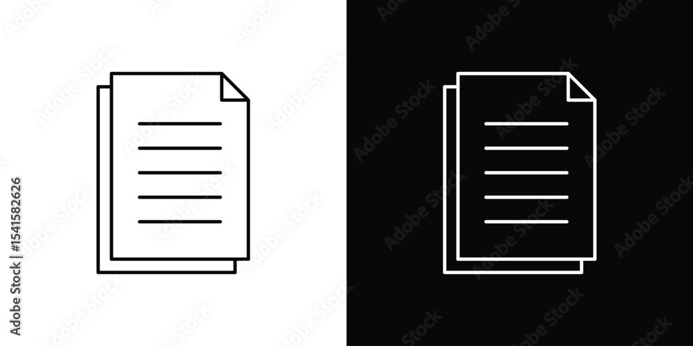 Poster duplicate icon design. simple stroke line vector icon set