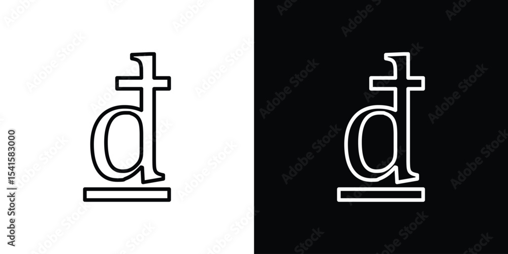 Poster dong icon design. simple stroke line vector icon set