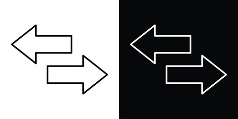Data transfer icon design. simple stroke line vector icon set
