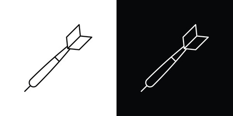 Dart icon design. simple stroke line vector icon set