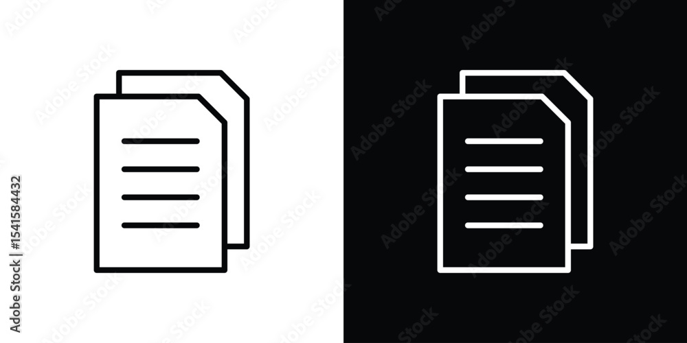 Poster copy icon design. simple stroke line vector icon set