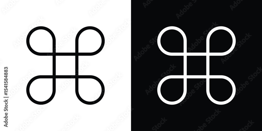 Aufkleber command icon design. simple stroke line vector icon set