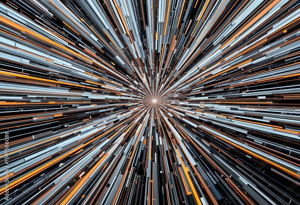 Poster dynamic abstract background with vibrant lines spreading outward from the center