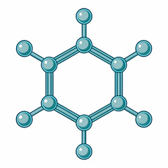 realistic 3d render of a molecular structure with glossy spheres and connecting rods representing scientific and chemical concepts isolated on white background