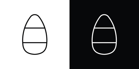 Candy Corn icon design. simple stroke line vector icon set